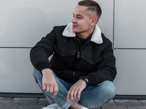 Chaqueta hombre cuero sintético