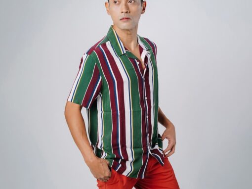 Pantalón casual color rojo