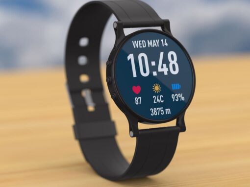 Reloj inteligente digital negro