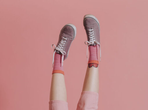 Tenis casual bolichero morado lila