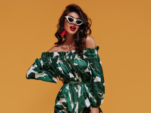 Vestido de gasa estampado floral